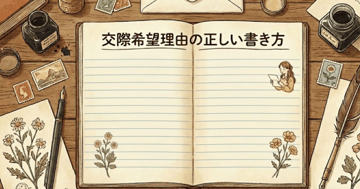 交際希望理由の正しい書き方【例文付き】